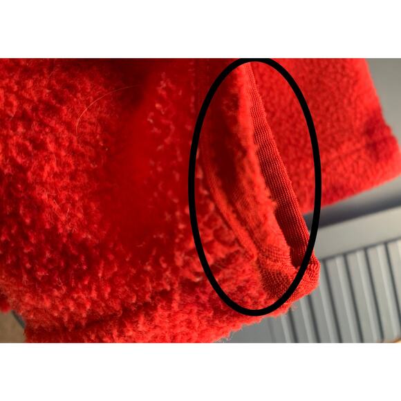 Patagonia Synchilla Aegean sea in big stripe red XS women c.2005 - Picture 7 of 8